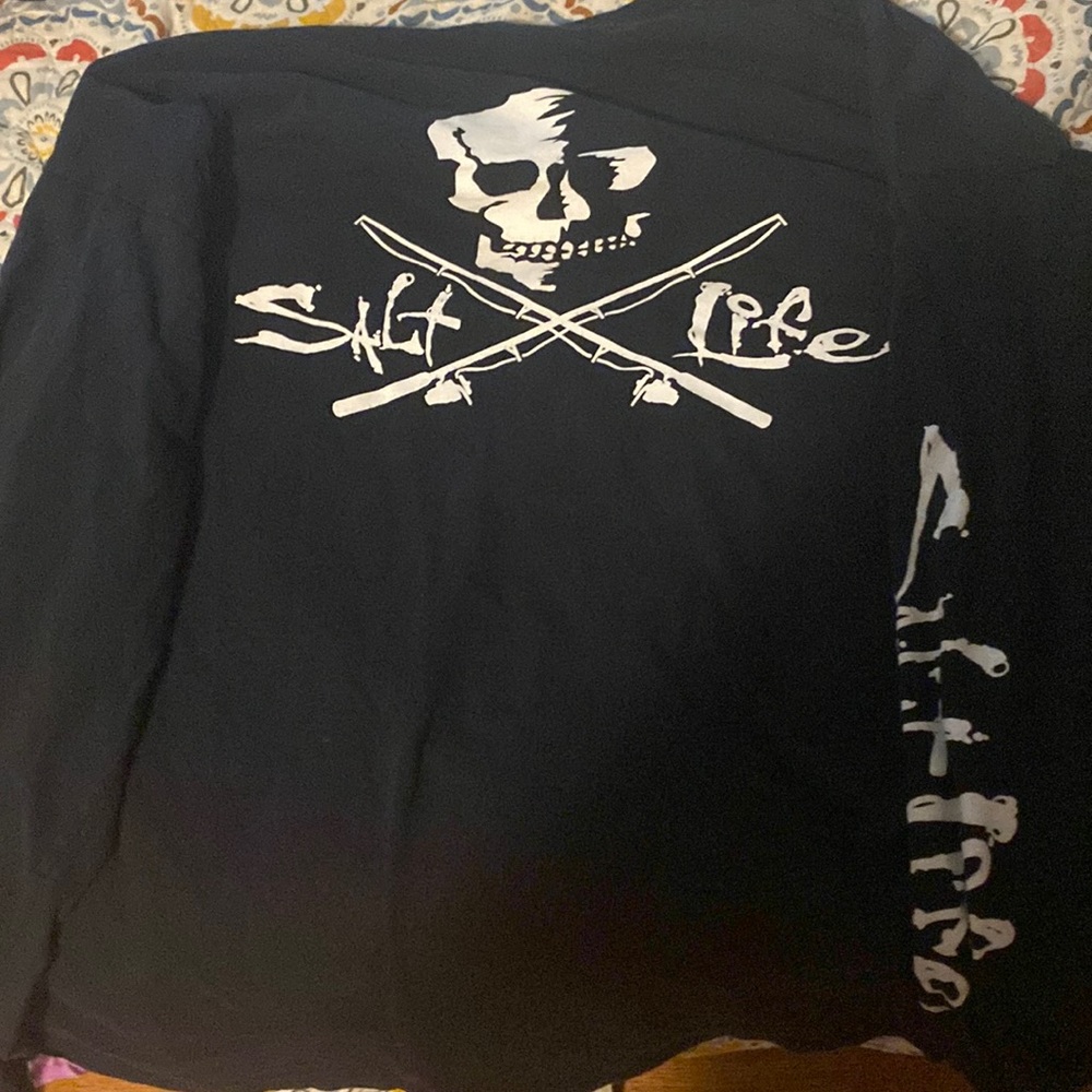 Black and White Long sleeve Salt life shirt